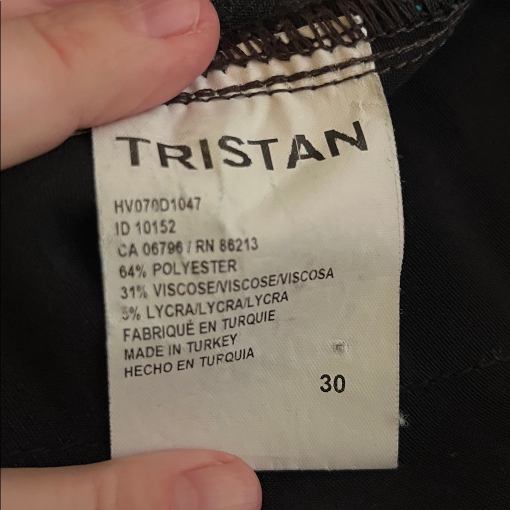 Tristan designer Size 30 women waist 33” Gray Grey Stretch Casual Pants EUC - Picture 7 of 7